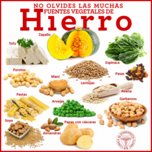Hierro no hemo procedente de vegetales