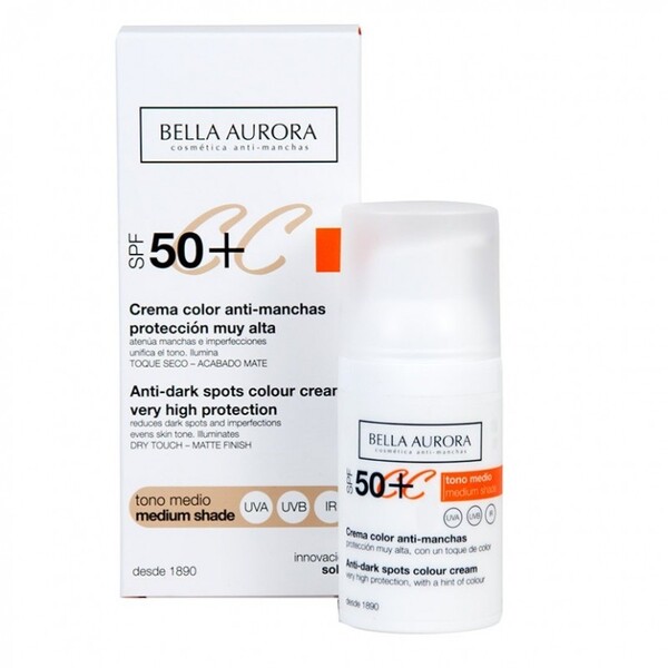 Bella Aurora CC Crema Antimanchas SPF50+